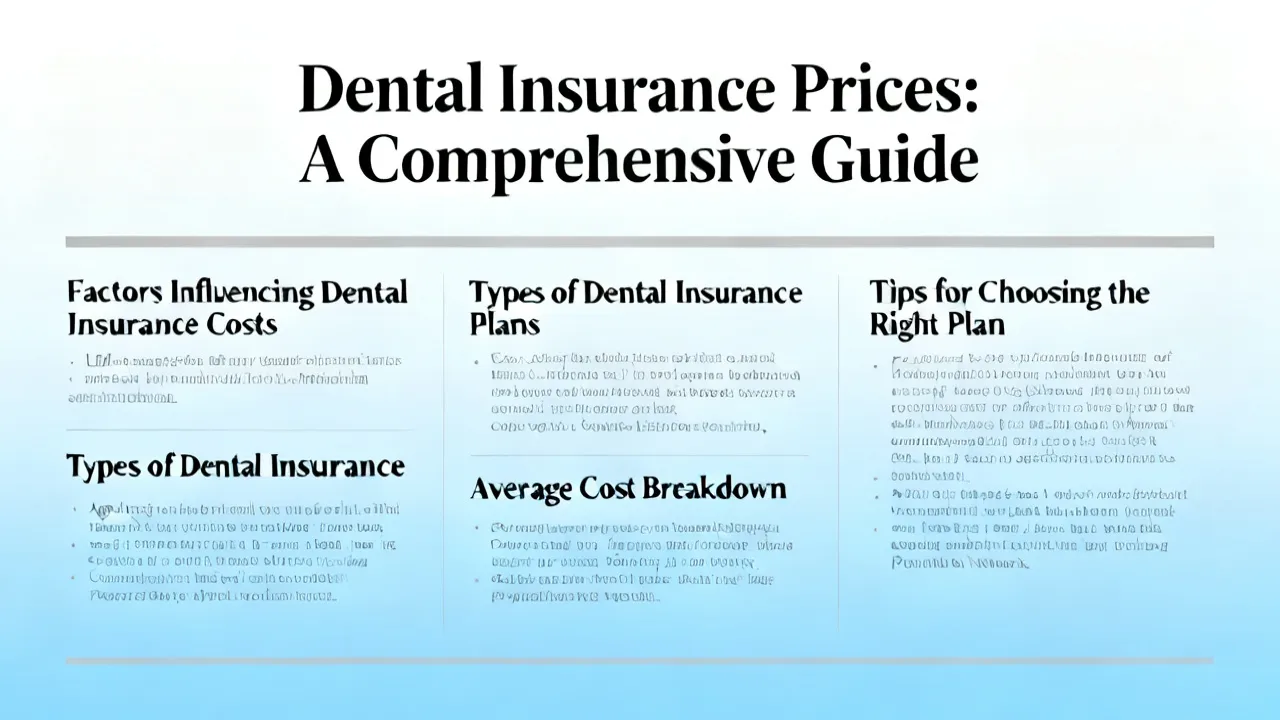 Navigating Dental Insurance Prices