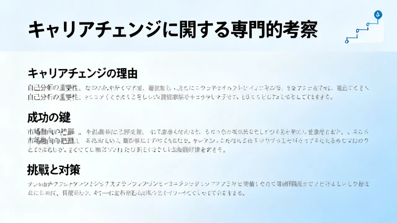 キャリアチェンジの成功への道